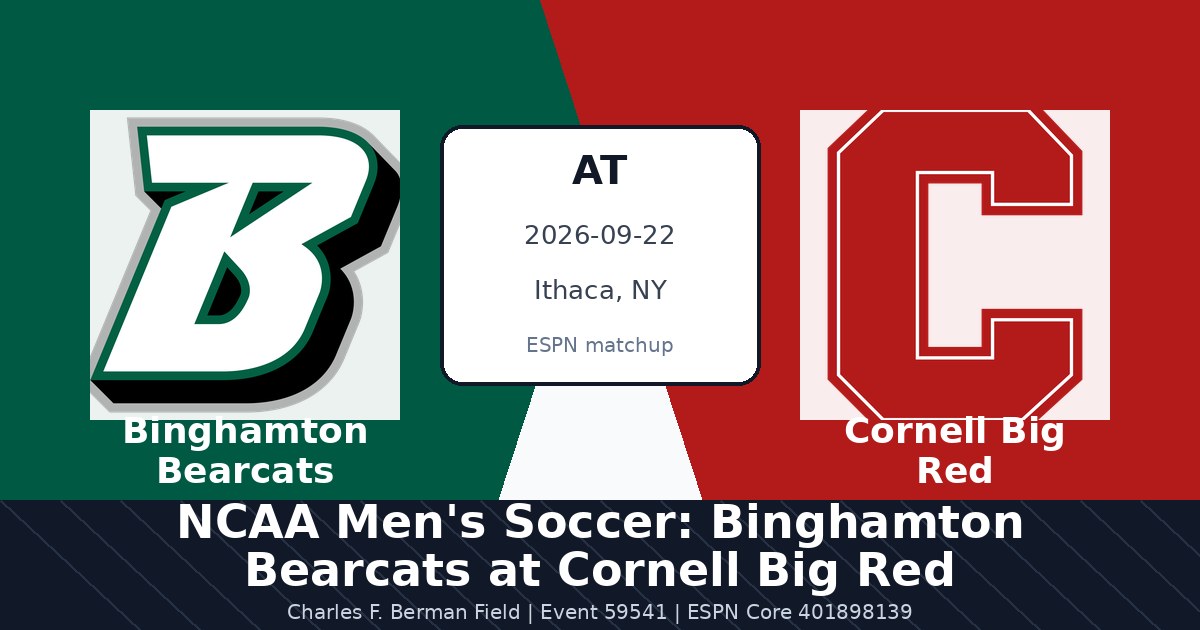 NCAA Men's Soccer: Binghamton Bearcats at Cornell Big Red photo in Ithaca, NY