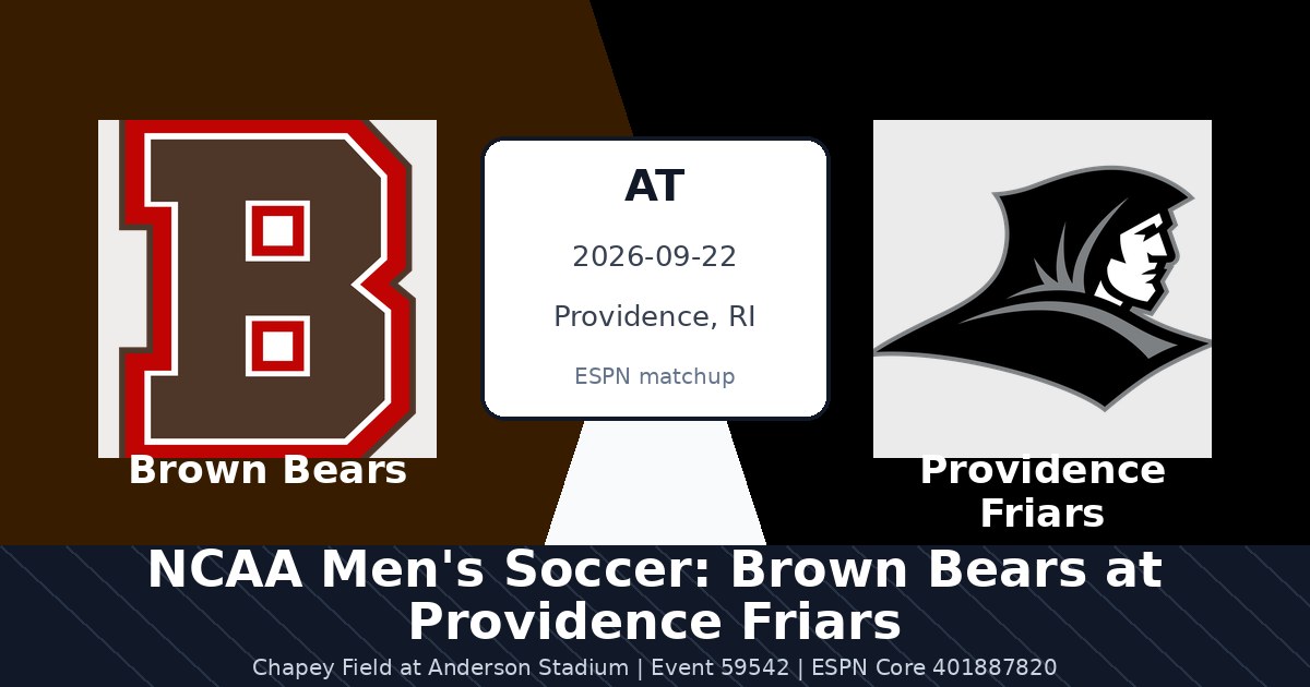 NCAA Men's Soccer: Brown Bears at Providence Friars in Providence, RI