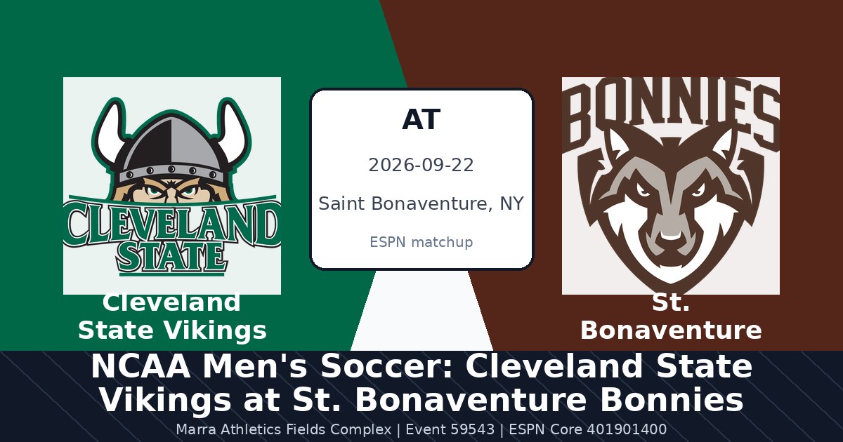 NCAA Men's Soccer: Cleveland State Vikings at St. Bonaventure Bonnies photo in Saint Bonaventure, NY