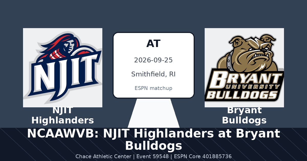 NCAAWVB: NJIT Highlanders at Bryant Bulldogs photo in Smithfield, RI