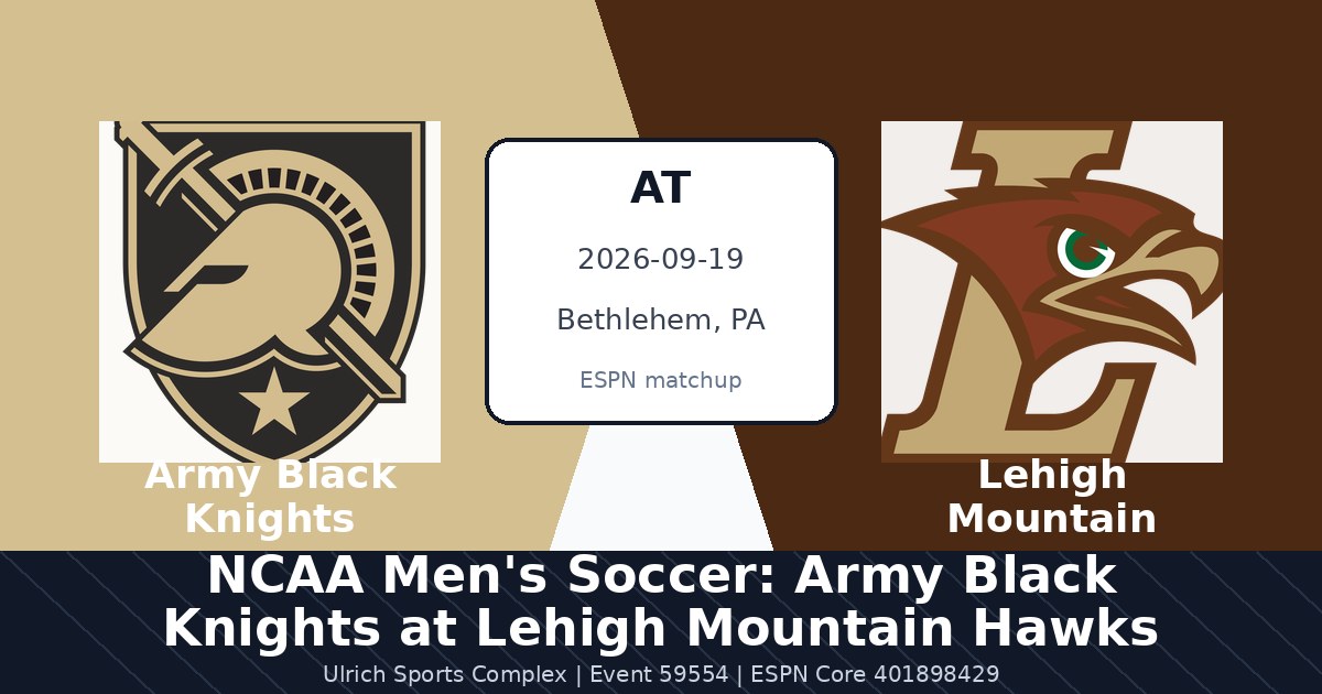 NCAA Men's Soccer: Army Black Knights at Lehigh Mountain Hawks photo in Bethlehem, PA
