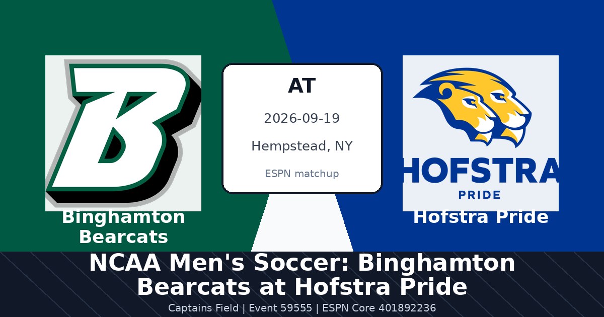 NCAA Men's Soccer: Binghamton Bearcats at Hofstra Pride photo in Hempstead, NY