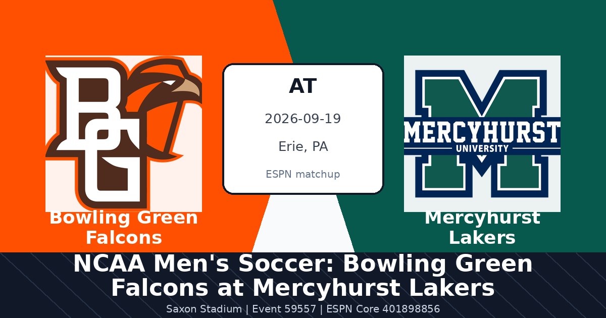 NCAA Men's Soccer: Bowling Green Falcons at Mercyhurst Lakers photo in Erie, PA