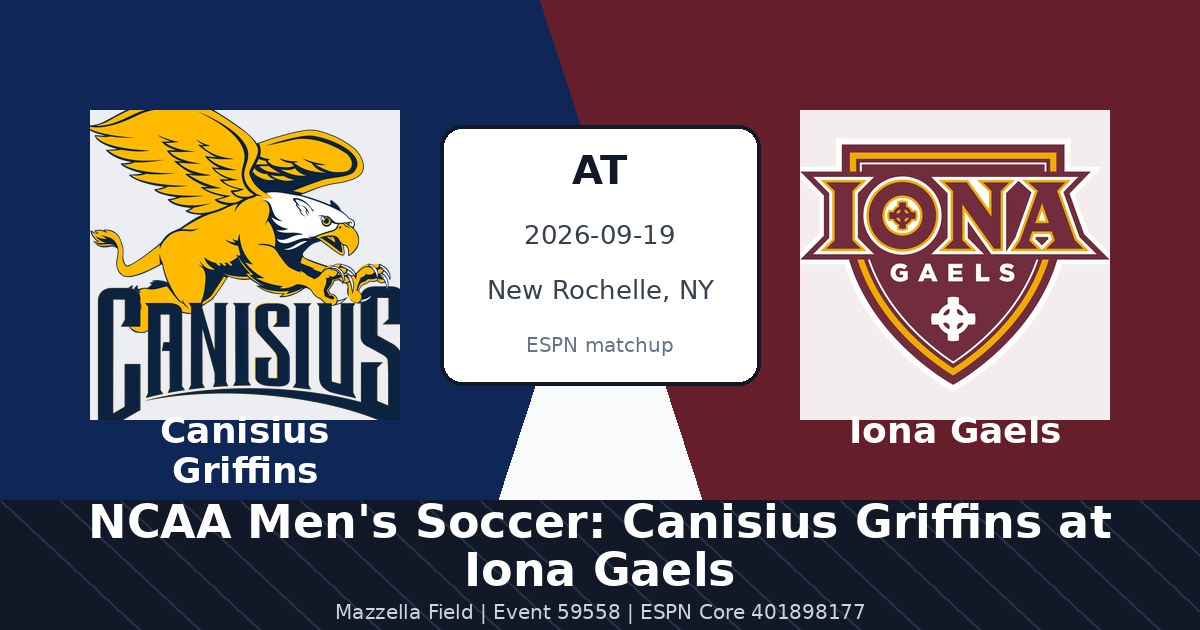 NCAA Men's Soccer: Canisius Griffins at Iona Gaels photo in New Rochelle, NY