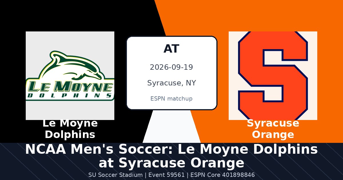 NCAA Men's Soccer: Le Moyne Dolphins at Syracuse Orange photo in Syracuse, NY