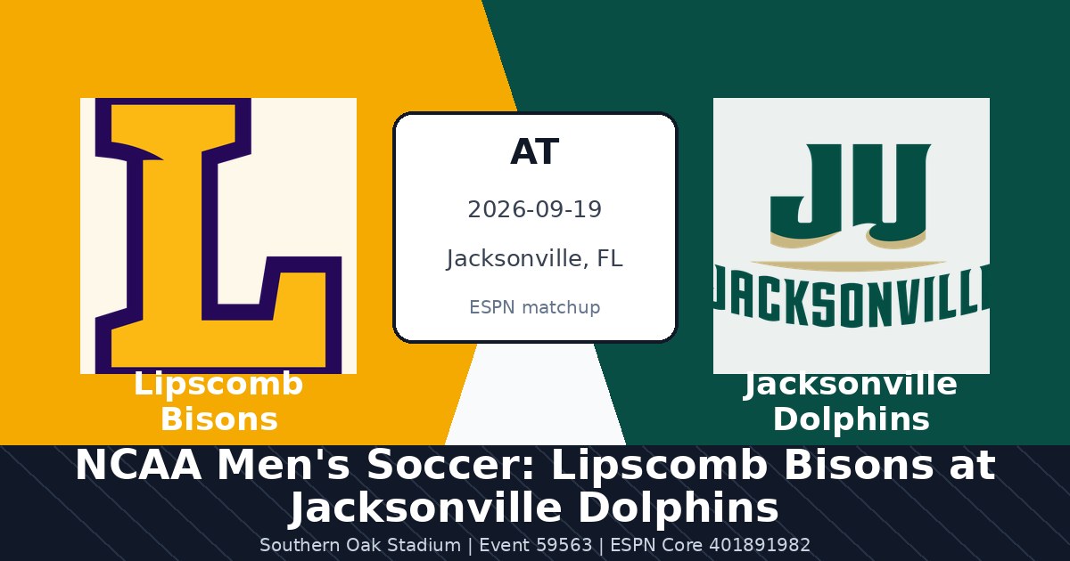 NCAA Men's Soccer: Lipscomb Bisons at Jacksonville Dolphins photo in Jacksonville, FL