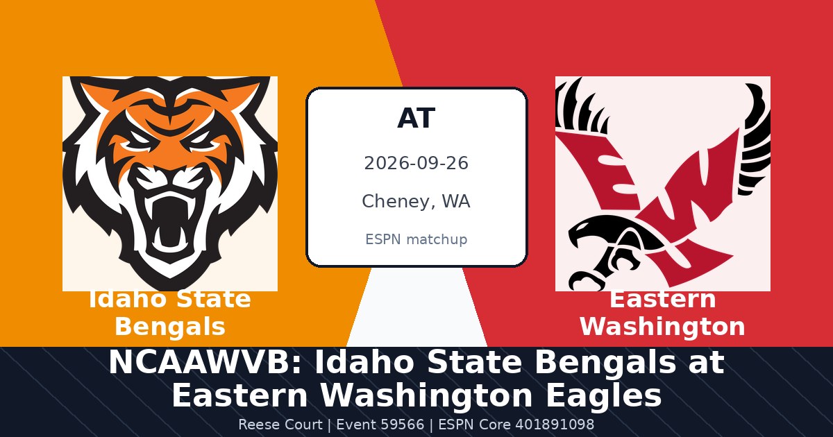 NCAAWVB: Idaho State Bengals at Eastern Washington Eagles photo in Cheney, WA