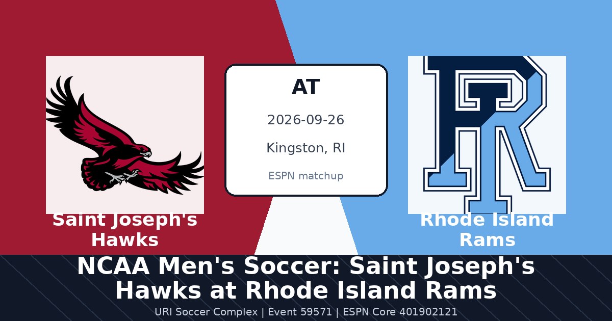 NCAA Men's Soccer: Saint Joseph's Hawks at Rhode Island Rams photo in Kingston, RI