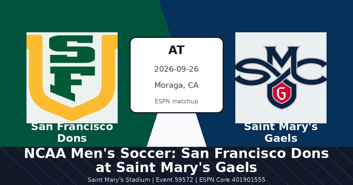 NCAA Men's Soccer: San Francisco Dons at Saint Mary's Gaels photo in Moraga, CA
