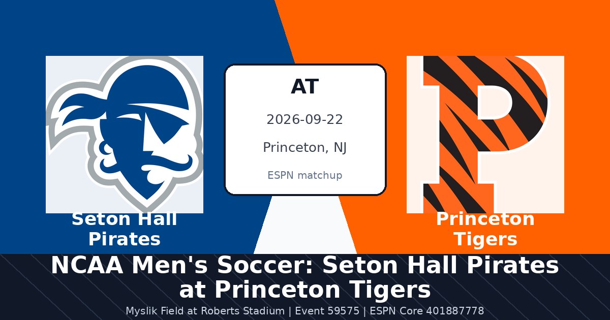 NCAA Men's Soccer: Seton Hall Pirates at Princeton Tigers photo in Princeton, NJ