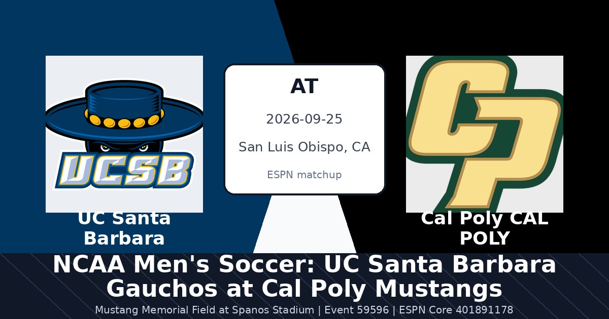 NCAA Men's Soccer: UC Santa Barbara Gauchos at Cal Poly Mustangs photo in San Luis Obispo, CA