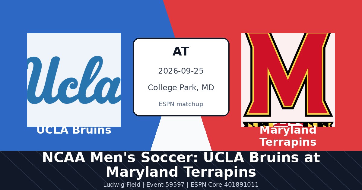 NCAA Men's Soccer: UCLA Bruins at Maryland Terrapins photo in College Park, MD