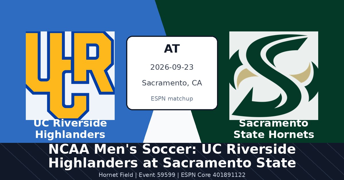 NCAA Men's Soccer: UC Riverside Highlanders at Sacramento State Hornets photo in Sacramento, CA