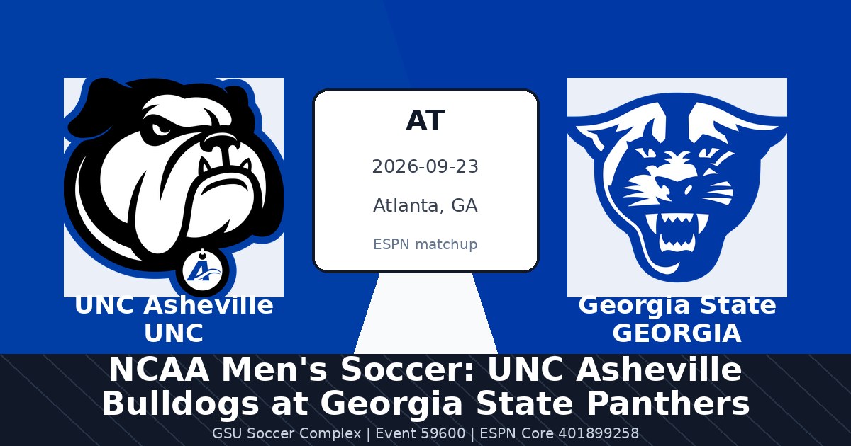 NCAA Men's Soccer: UNC Asheville Bulldogs at Georgia State Panthers in Atlanta, GA