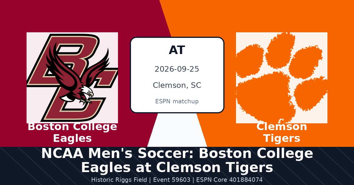 NCAA Men's Soccer: Boston College Eagles at Clemson Tigers photo in Clemson, SC