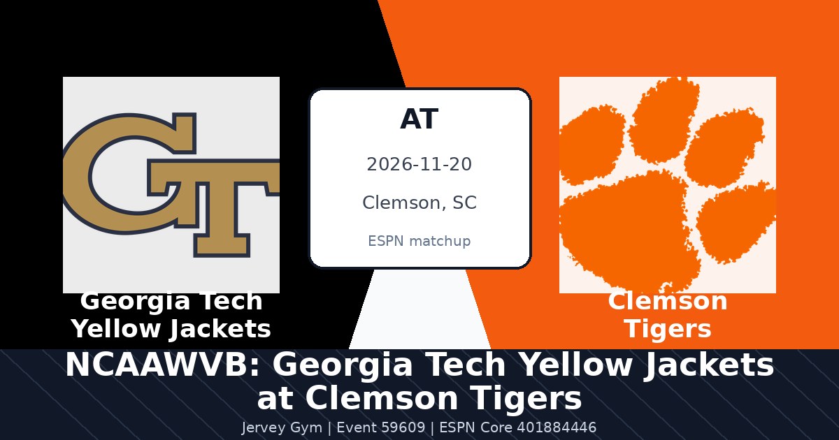 NCAAWVB: Georgia Tech Yellow Jackets at Clemson Tigers photo in Clemson, SC
