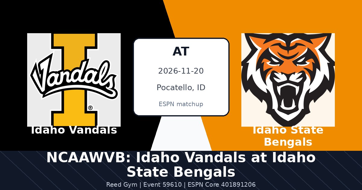 NCAAWVB: Idaho Vandals at Idaho State Bengals photo in Pocatello, ID