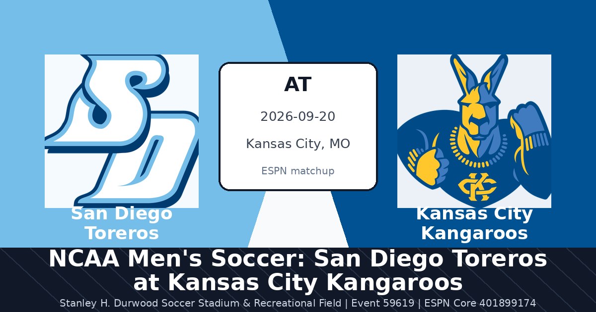 NCAA Men's Soccer: San Diego Toreros at Kansas City Kangaroos photo in Kansas City, MO