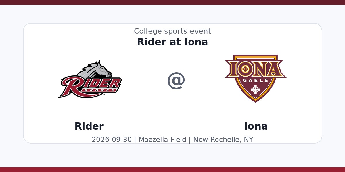 NCAA Men's Soccer: Rider Broncs at Iona Gaels photo in New Rochelle, NY