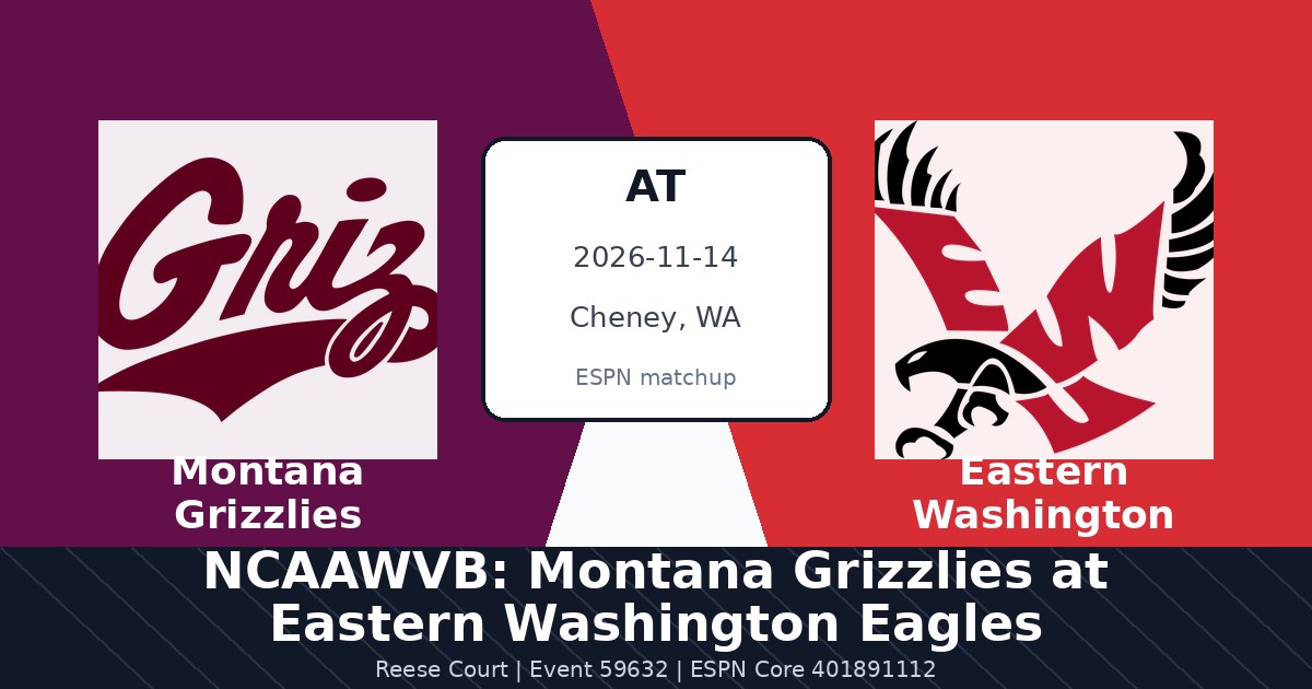 NCAAWVB: Montana Grizzlies at Eastern Washington Eagles photo in Cheney, WA
