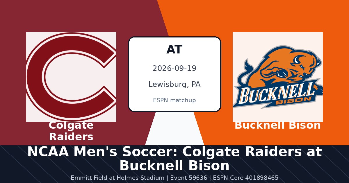 NCAA Men's Soccer: Colgate Raiders at Bucknell Bison photo in Lewisburg, PA