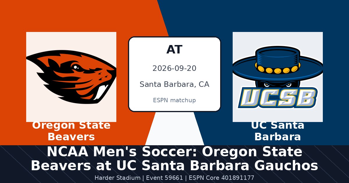 NCAA Men's Soccer: Oregon State Beavers at UC Santa Barbara Gauchos photo in Santa Barbara, CA