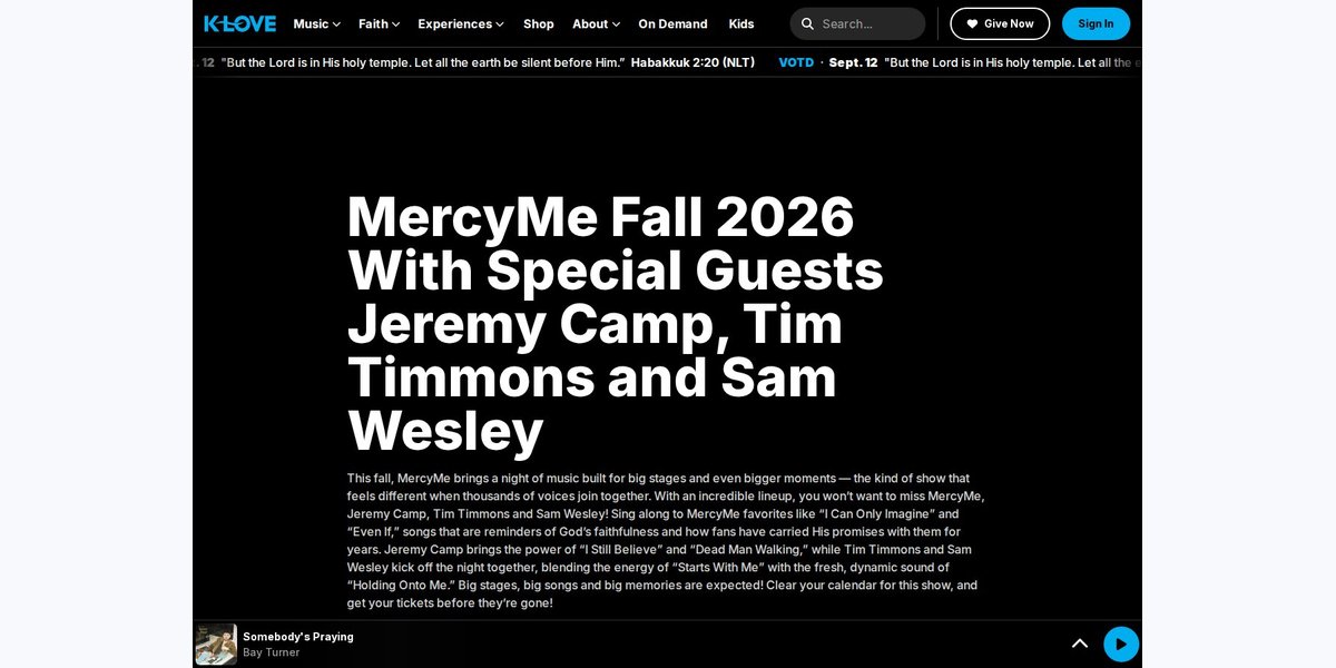 MercyMe - MercyMe LIVE Tour photo in Duluth, GA