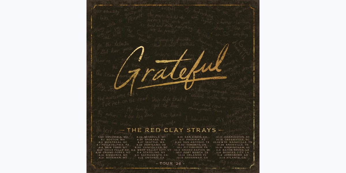 The Red Clay Strays - Grateful Tour photo in Bossier City, LA
