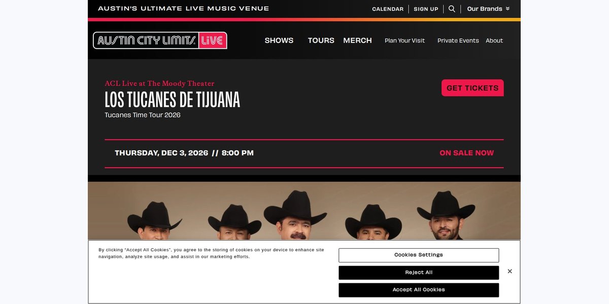Los Tucanes de Tijuana - Tucanes Time Tour 2026 — concert in Austin, TX