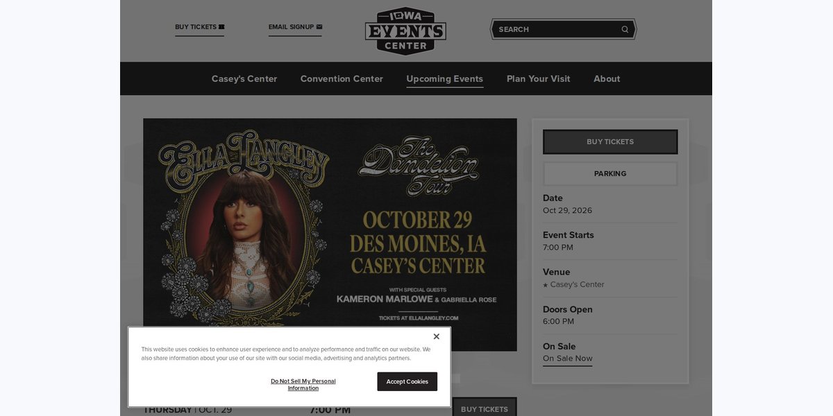 Ella Langley - The Dandelion Tour in Des Moines, IA
