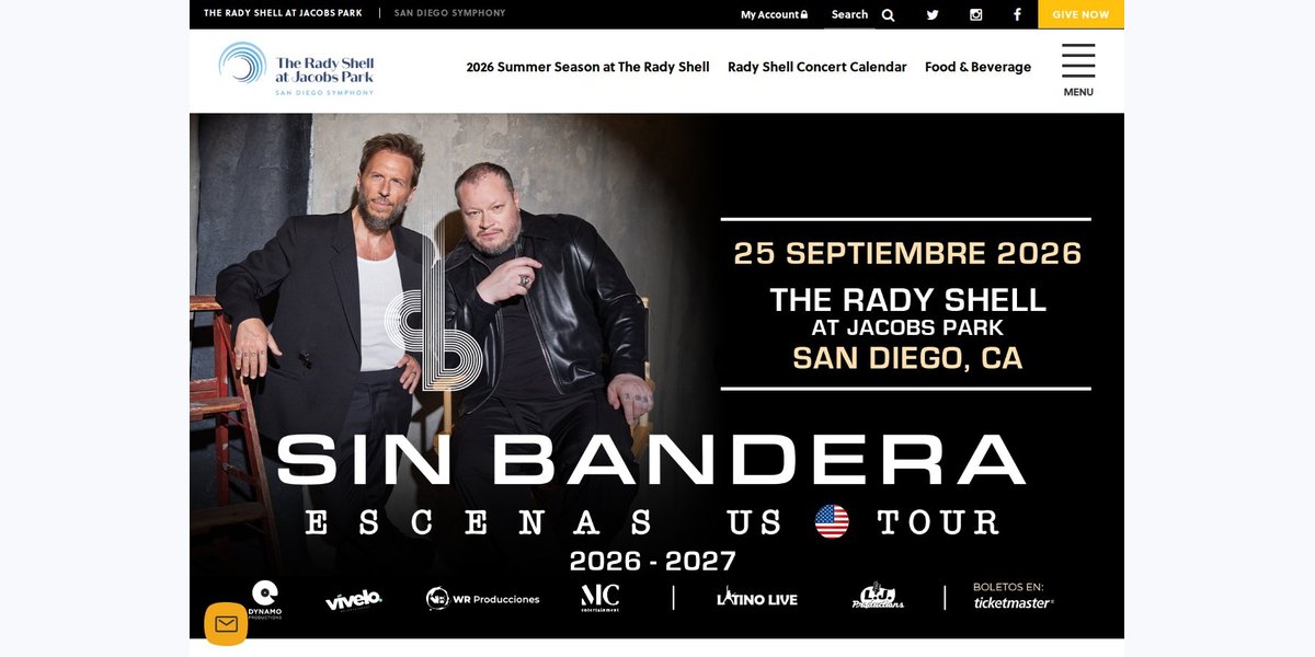 Sin Bandera - Escenas US Tour photo in San Diego, CA