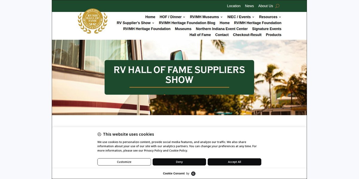 Hall of Fame RV Suppliers Show photo in Elkhart, IN