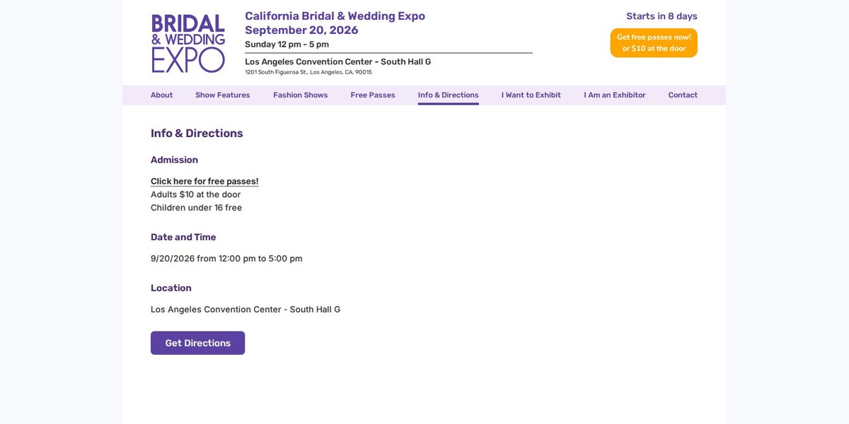 California Bridal & Wedding Expo (Los Angeles) in Los Angeles, CA
