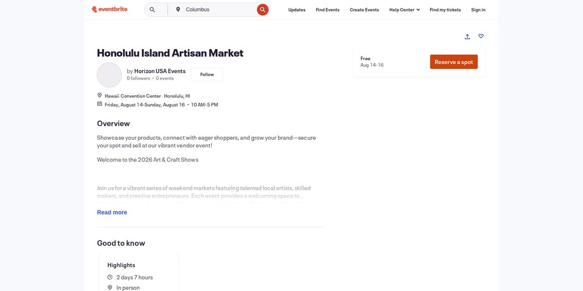 Honolulu Island Artisan Market