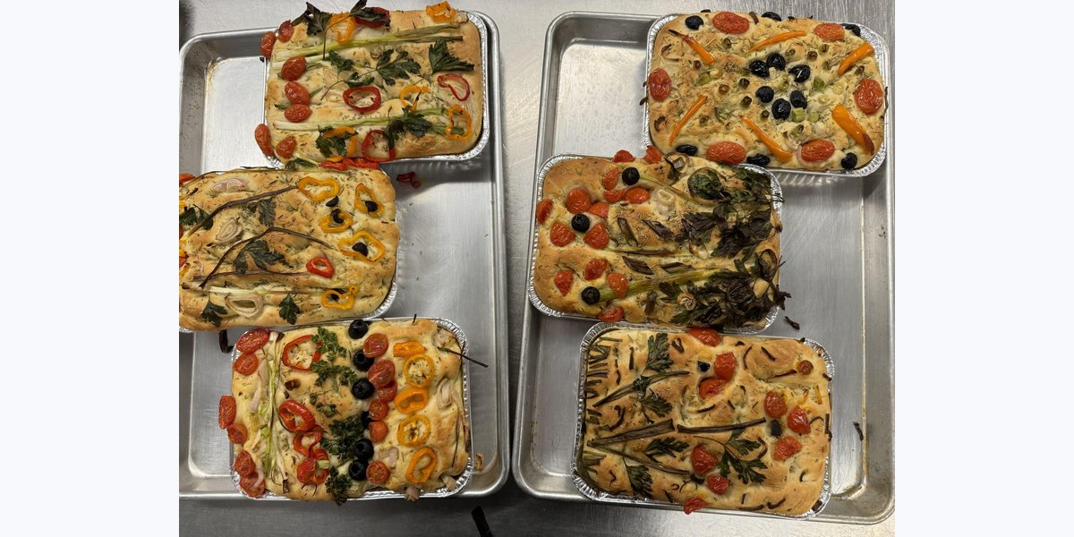 Farmer's Market Veggies: Fougasse & Focaccia