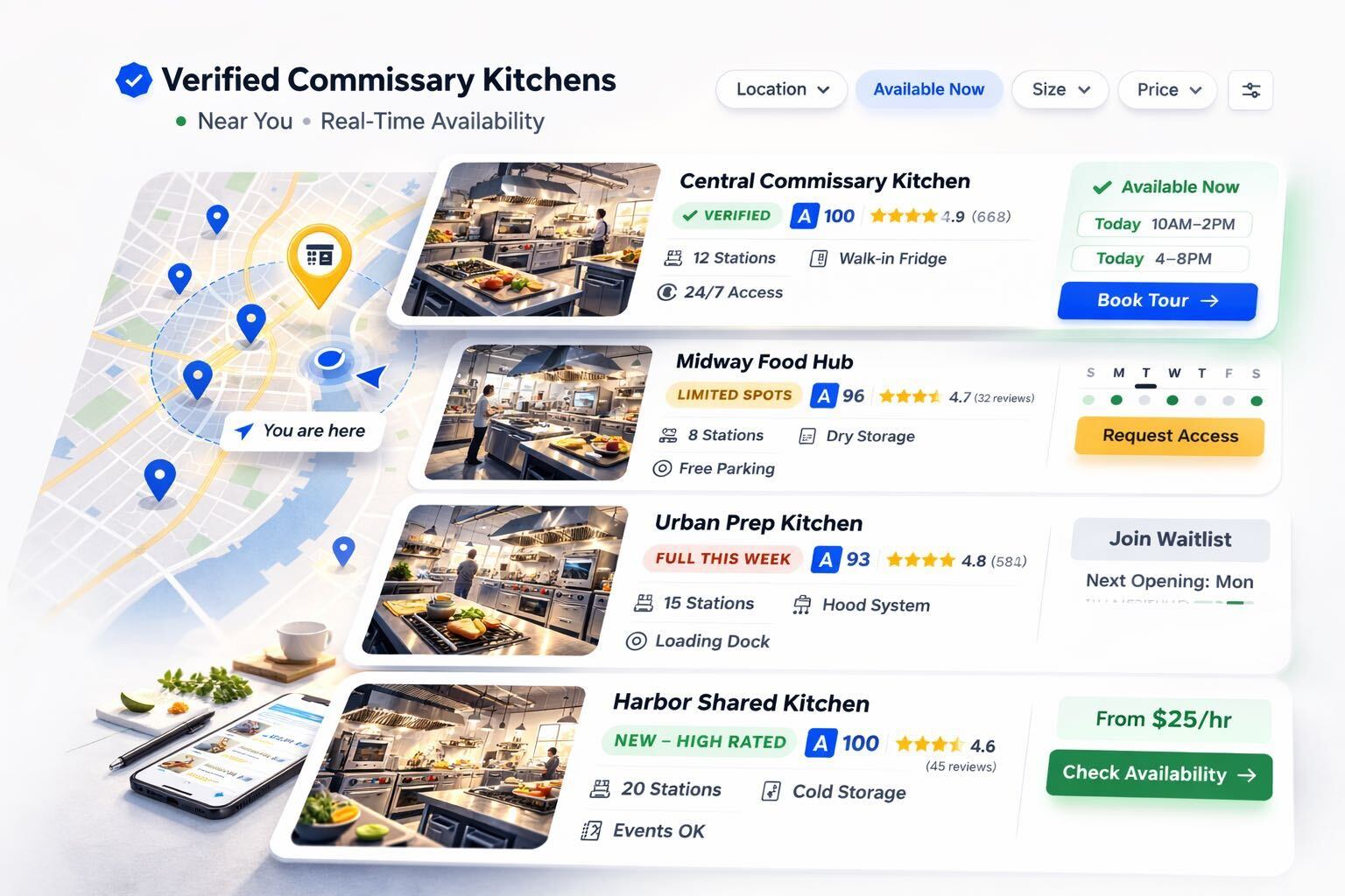 Commissary kitchen marketplace